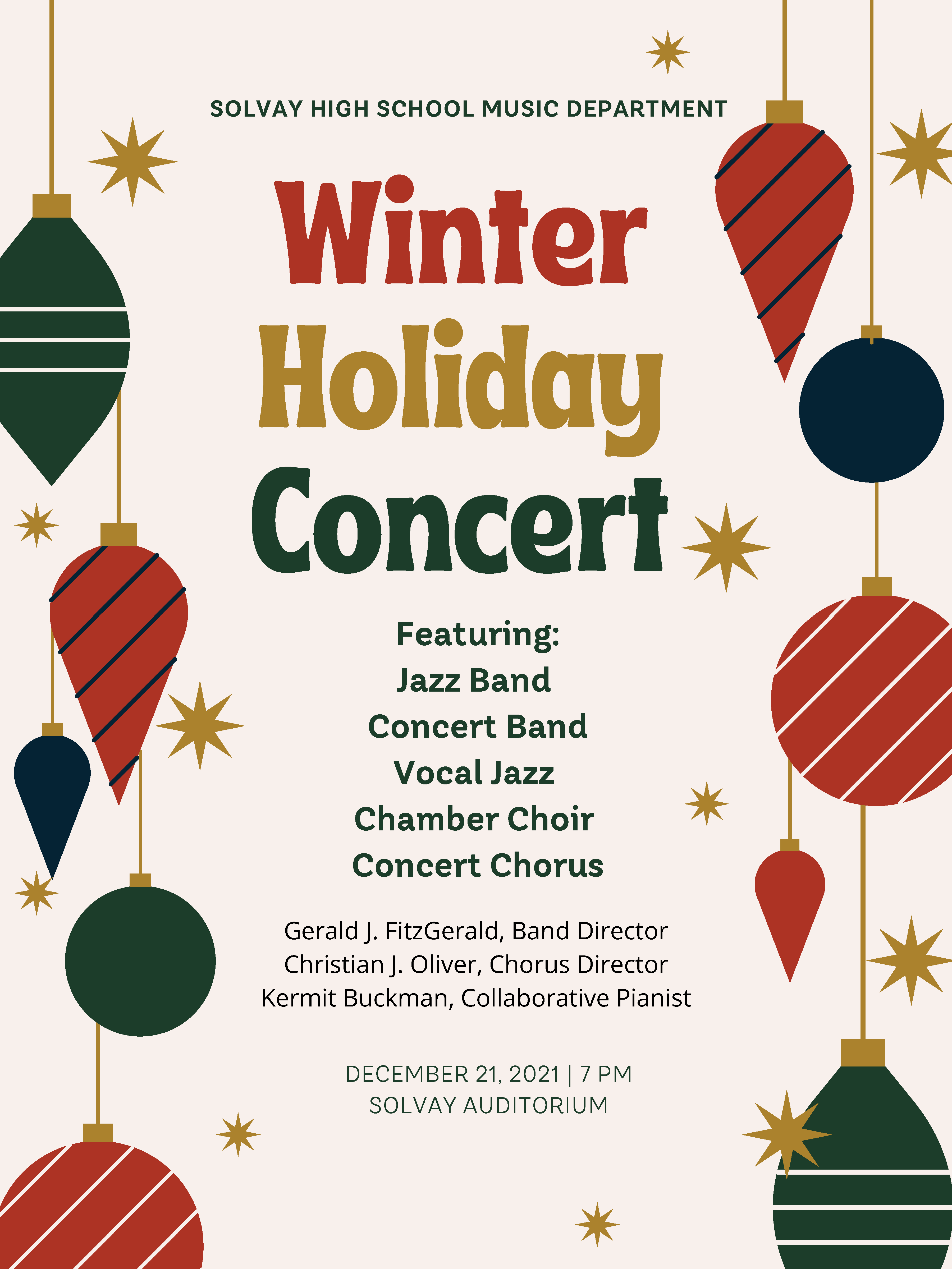 HOLIDAY CONCERT 12/21 SHS Solvay Union Free School District